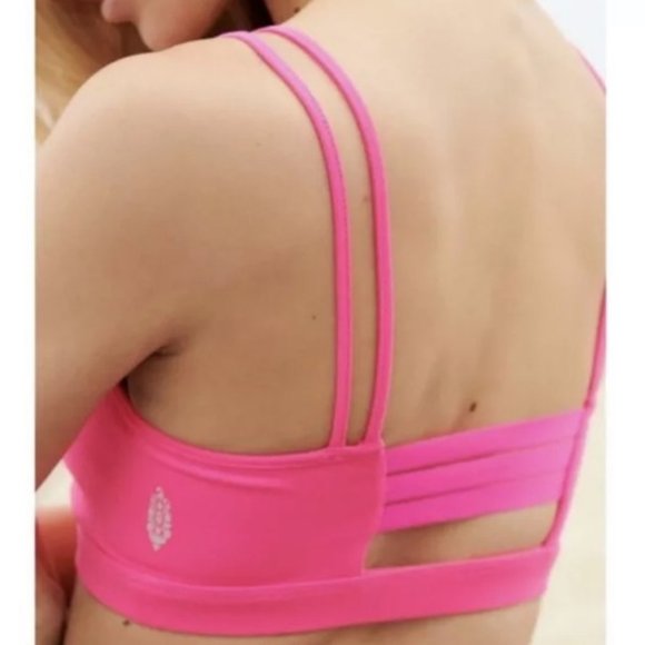 Free People Movement Idris Solid Sports Bra - Pink - Picture 1 of 5